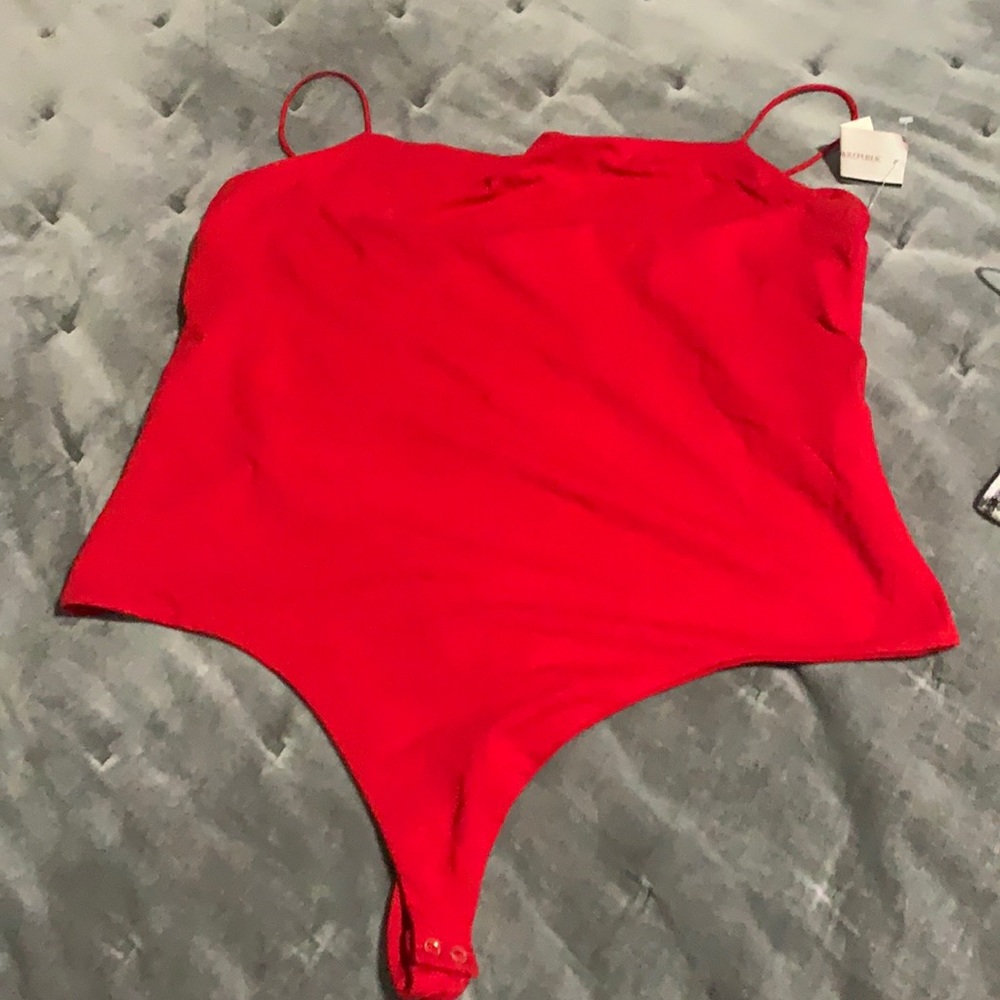 Spaghetti Strap Onesie Red